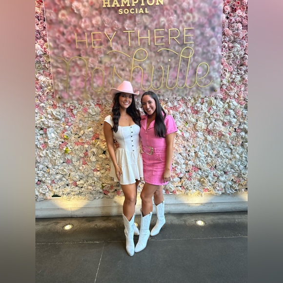 Hazel & Olive Pink Denim Mini Dress - Picture 3 of 4